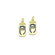 Load image into Gallery viewer, Gold Enamel Polar Can Charm Pendant,Sku#LD729