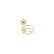 Load image into Gallery viewer, Gold Ball Wrap Line Adjustable Ring, Sku#LD561