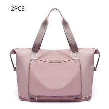 Load image into Gallery viewer, Foldable Travel Gym Bag for Women – Large Capacity Waterproof Duffel Bag with Wet Pocket &amp; Luggage Strap