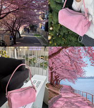 Load image into Gallery viewer, Women's Suede Barrel Tote &amp; Shoulder Bag – Zippered Minimalist Handbag
