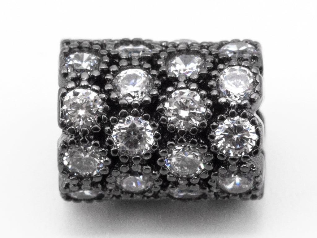 CZ Micro Pave European Large Hole 8x10mm Beads, SKU#N39