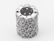 Load image into Gallery viewer, CZ Micro Pave European Large Hole 8x10mm Beads, SKU#N39