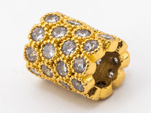 Load image into Gallery viewer, CZ Micro Pave European Large Hole 8x10mm Beads, SKU#N39