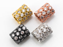 Load image into Gallery viewer, CZ Micro Pave European Large Hole 8x10mm Beads, SKU#N39