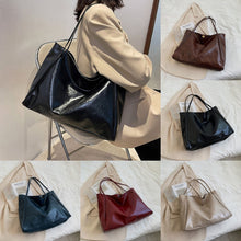 Load image into Gallery viewer, Women's Vintage Tote Bag - Large Capacity PU Leather Shoulder Handbag for Daily Use