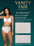 Vanity Fair Women's Illumination Hi Cut Panties, Silky Stretch & Satin Trim