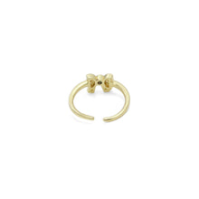 Load image into Gallery viewer, Gold Silver Clear CZ Bow Adjustable Ring, Sku#A322