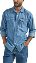 Wrangler Men's Iconic Regular Fit Snap Shirt