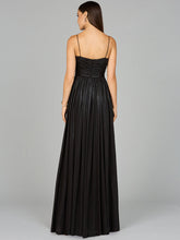 Load image into Gallery viewer, High Slit Metallic Jersey Dress