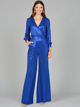 Load image into Gallery viewer, Metallic Shimmer Jumpsuit with Pockets - OUTLET