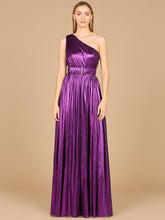 Load image into Gallery viewer, One Shoulder Metallic Dress - OUTLET