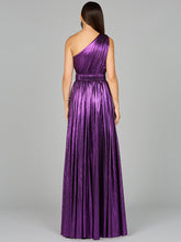 Load image into Gallery viewer, One Shoulder Metallic Dress - OUTLET