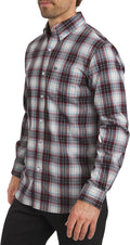 Chaps Men's Classic Fit Long Sleeve Button Down Stretch Poplin Casual Shirt