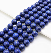 Load image into Gallery viewer, High Quality Natural Lapis Smooth Round Beads, U348
