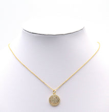 Load image into Gallery viewer, CZ Gold Smiley Face Charm, Sku#LX177