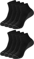Hanes Men's Crew Socks Pack, 8 Pairs, Max Cushion Moisture-wicking Ankle Socks for Men, Cushioned Ankle Length