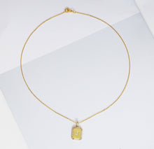 Load image into Gallery viewer, Gold Filled Tile Initial Letter Necklace, Peronalized Necklace, Sku#CL25
