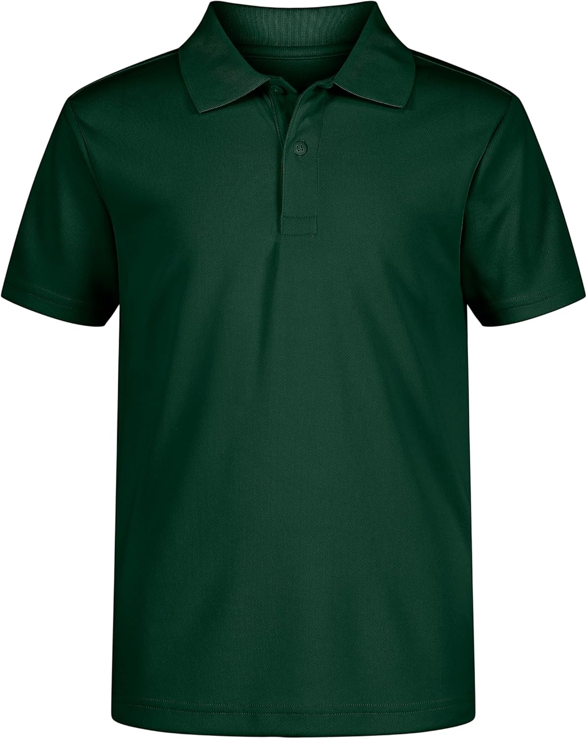 Nautica Boys' School Uniform Short Sleeve Polo Shirt, Button Closure, Moisture Wicking Performance Material