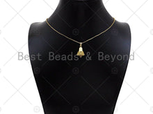 Load image into Gallery viewer, 18k Gold Color Jingle Bell Shape Pendant, Christmas Charm Pendant, Dainty Gold Bell Pendant,17x13mm, Sku#LK208
