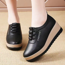 Load image into Gallery viewer, Women's Casual Microfiber Leather Shoes – Round Toe Elastic Band Low-Top Heels