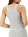 Hanes Women's Originals Rib Crop Tank Top 2-Pack, Comfywear Stretch Cotton Cropped Top