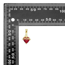 Load image into Gallery viewer, Red Heart Gold Cross Charm Pendant,Sku#LD712