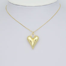 Load image into Gallery viewer, Slippy puppy Gold Heart Charm Pendant, Sku#LX664