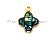 Load image into Gallery viewer, Abalone Clover Flower Pendant, Z334