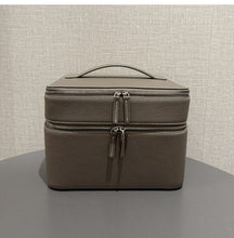 Load image into Gallery viewer, Genuine Leather Travel Jewelry Organizer Tote - Multi-Functional Makeup Storage Bag