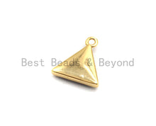 Load image into Gallery viewer, 100% Natural Abalone Shell Triangle Shape Pendant/Charm, Abalone Jewelry, Shell Jewelry, Beach Jewelry,  11x12mm,SKU#Z310