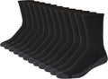 Hanes Men's Crew & Over the Calf Socks Pack, Max Cushioned Moisture-wicking Stay Dry Socks, Athletic Socks, 6, 8 Or 12-pairs