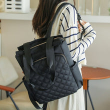 Load image into Gallery viewer, Diamond-Pattern Embroidered Backpack for Women | Dual-Handle Oxford Cloth Backpack | Sarah Express