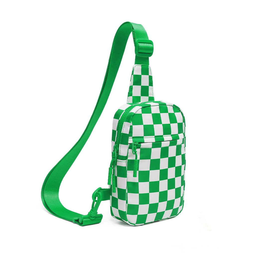 Waterproof Plaid Crossbody Bag - Lightweight Travel Sling Bag for Women & Men
