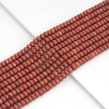 Load image into Gallery viewer, 5x8mm Rondelle Smooth Red Jasper Beads, Sku#U1916