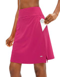 Viodia Women's 20" Knee Length Skorts Skirts UPF50+ Athletic Tennis Golf Skirt for Women Casual Summer Skirts