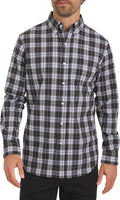 Chaps Men's Classic Fit Long Sleeve Button Down Stretch Poplin Casual Shirt