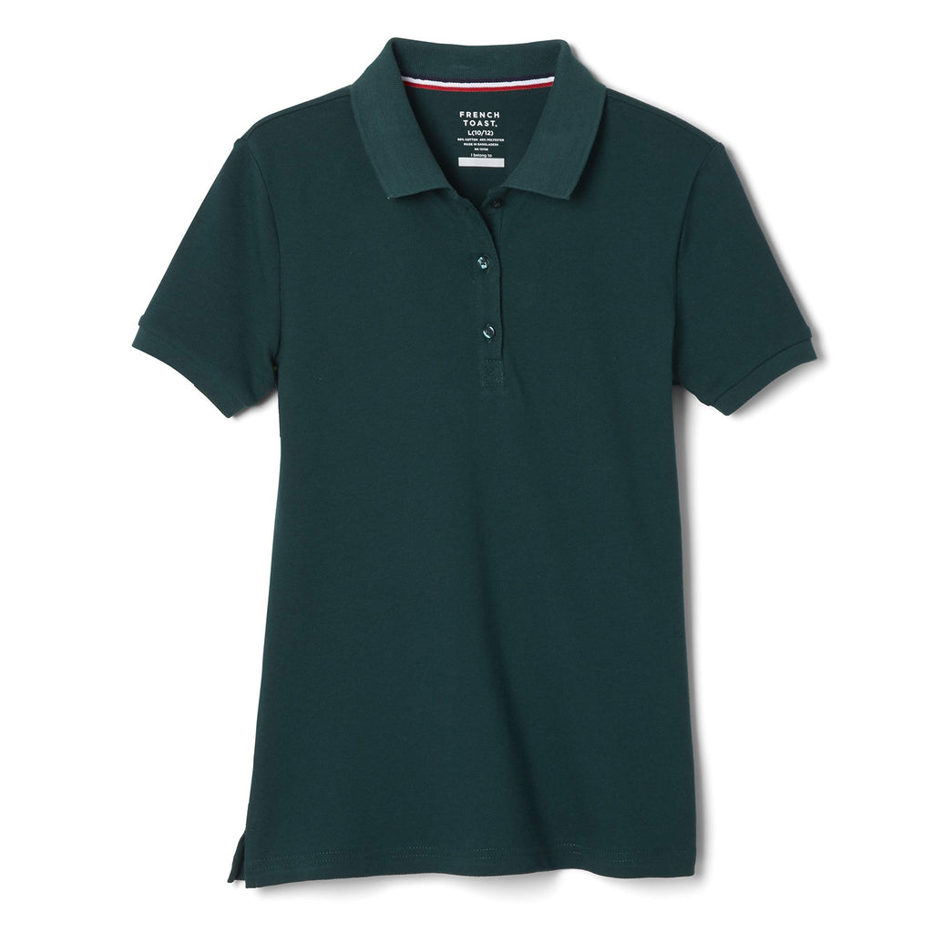 French Toast Women's Cotton Blend Stretch Pique Short Sleeve Polo Shirt