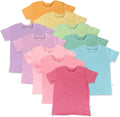 HonestBaby Baby Toddler & Kids' 100% Organic Cotton Short Sleeve T-Shirts (10-Pack)