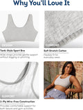 Fruit of the Loom Women's Wireless Cotton Sports Bra, Multipack