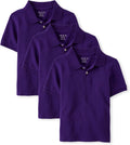 The Children's Place Boys' Short Sleeve Pique Polo, 3 Pack