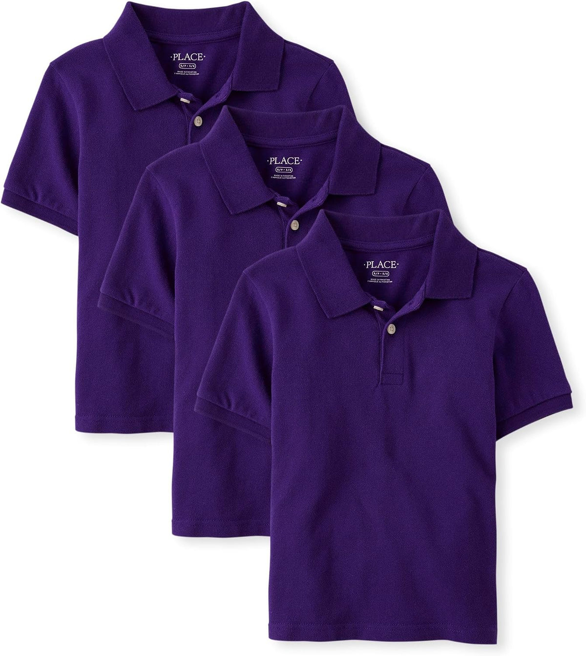 The Children's Place Boys' Short Sleeve Pique Polo, 3 Pack
