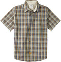 Dubinik® Mens Short Sleeve Button Down Shirts 100% Cotton Plaid Men's Casual Button-Down Shirts with Pocket