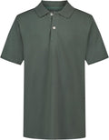 Calvin Klein Boys Short Sleeve Micro Pique Solid Polo, Button Closure, Soft & Comfortable