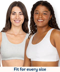 Fruit of the Loom Women's Wireless Cotton Sports Bra, Multipack