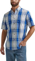 Wrangler Authentics Men's Short Sleeve Classic Plaid Shirt