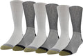 GOLDTOE Men's 656S Cotton Crew Athletic Socks (Multipack)