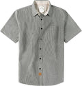 Dubinik® Mens Short Sleeve Button Down Shirts 100% Cotton Plaid Men's Casual Button-Down Shirts with Pocket