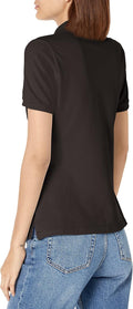 French Toast Women's Juniors' Short Sleeve Stretch Pique Polo Shirt