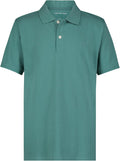 Calvin Klein Boys Short Sleeve Micro Pique Solid Polo, Button Closure, Soft & Comfortable