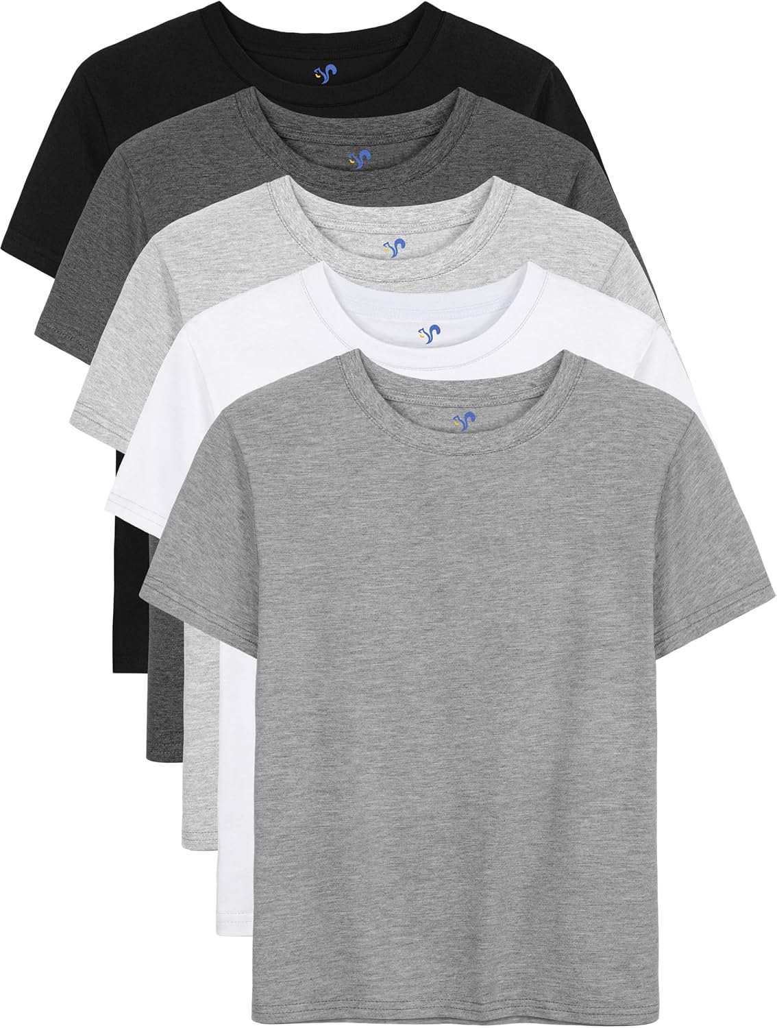 5 Pack Boys Shirts Short Sleeve T-Shirts Cotton Tshirts Toddler Clothes